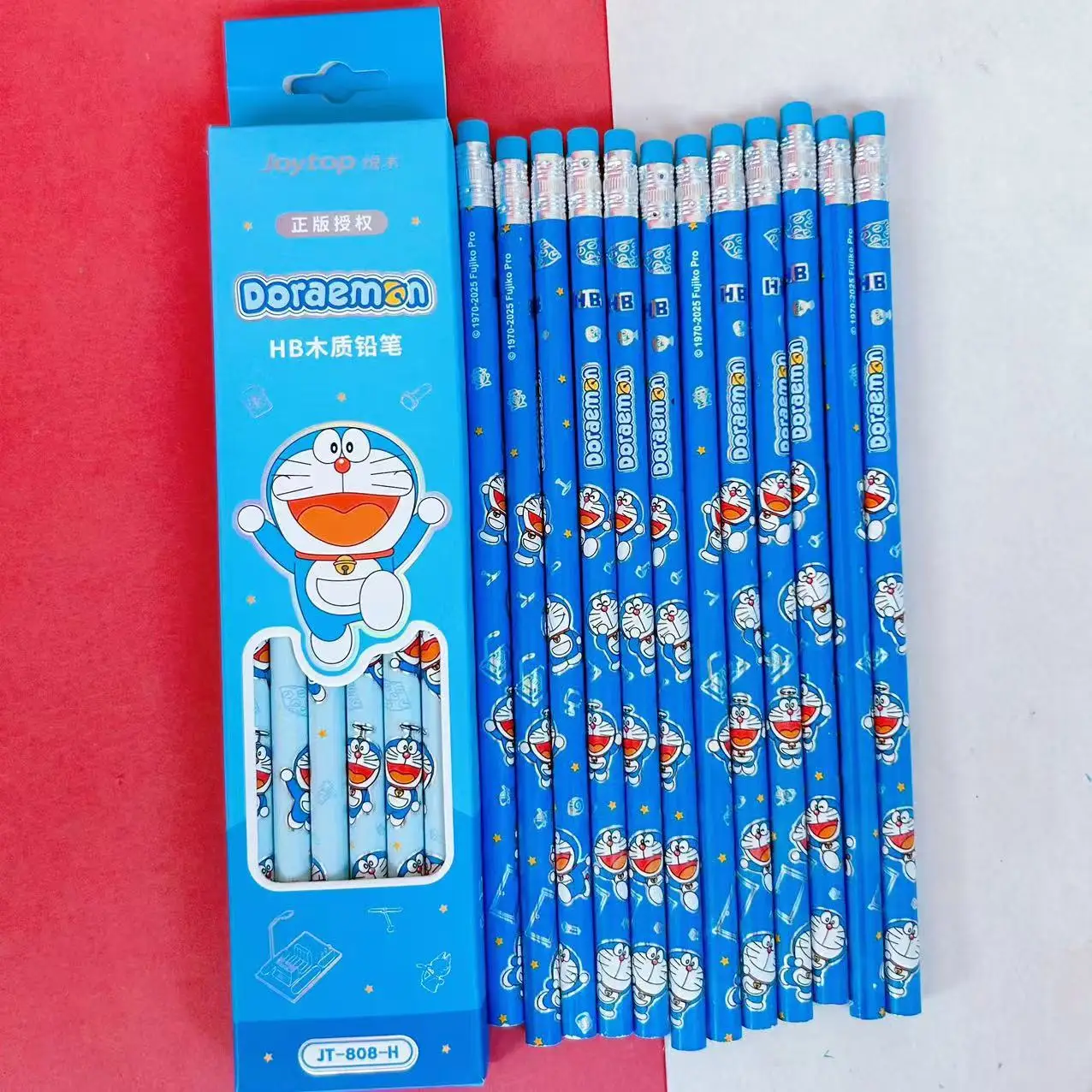 12/48pcs 새로운 도라에몽 펜 만화 연필 세트 문구류 12pcs 2b 학습 용품 선물 1 상자
