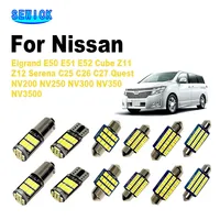Bulbs Interior LED Light Kit For Nissan Elgrand E50 E51 E52 Serena C25 C26 C27 Cube Z11 Z12 Quest NV200 NV250 NV300 NV350 NV3500