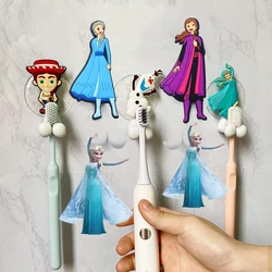 Disney Frozen 2 Princess Elsa toy handmade cartoon children's toothbrush holder free punch toothbrush storage rack kids gifts