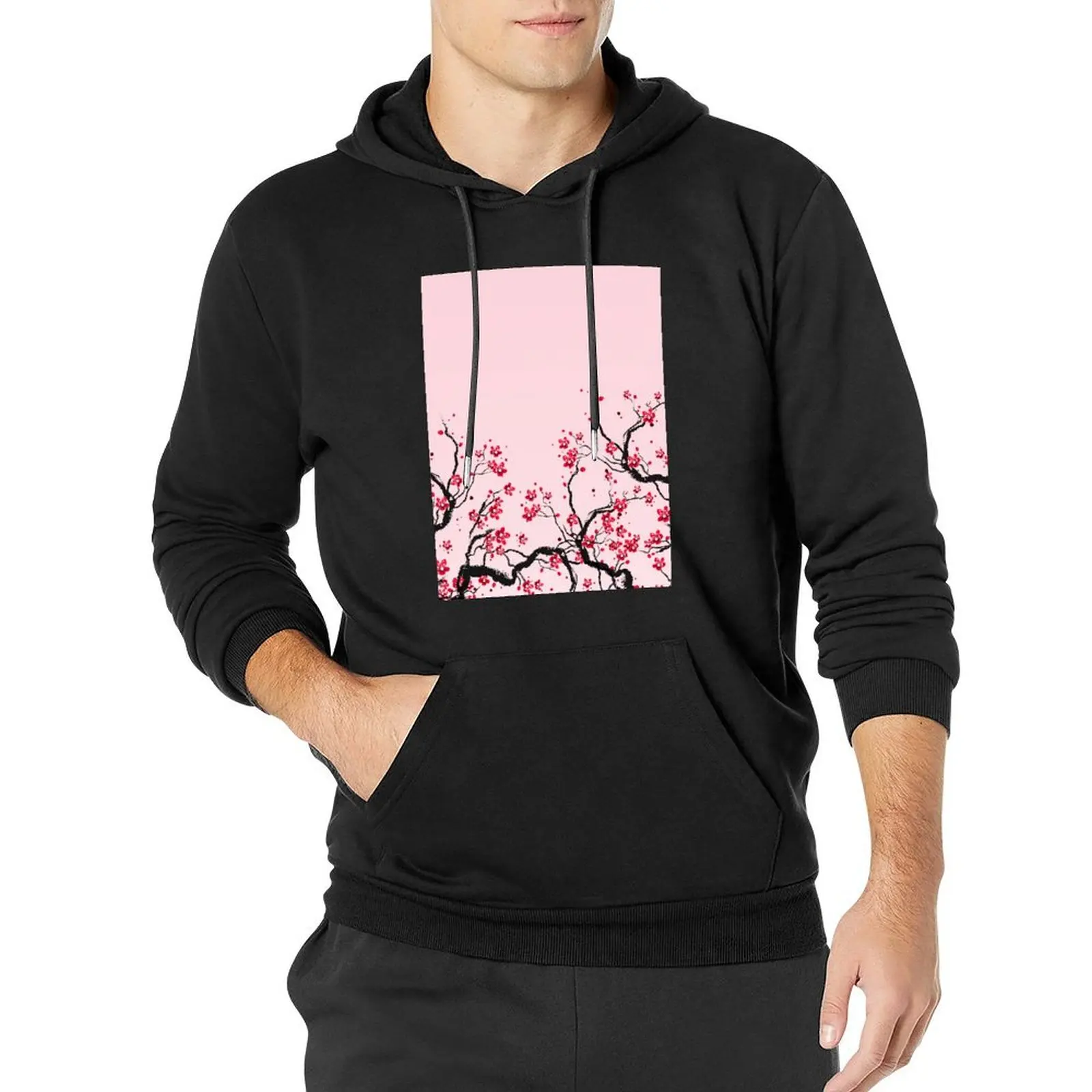 Cherry Blossom Pullover Hoodie japanese style hoodie for men