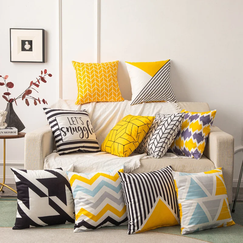 40/50CM Nordic Sofa Throw Pillow Cover Living Room Float Window Bedhead Sleep Pillow Office Chair Back Cushion Car