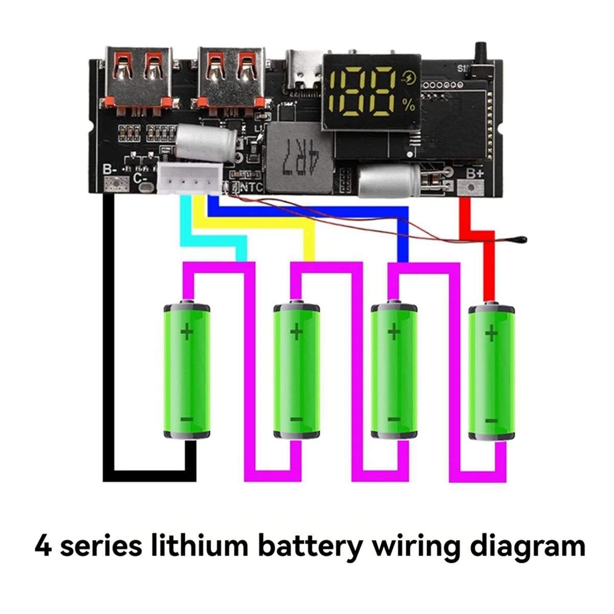 New Power Bank Double TYPE C Port Two Way Mobile Power Module 18650 Charging Circuit Board DIY Motherboard 3S 65W