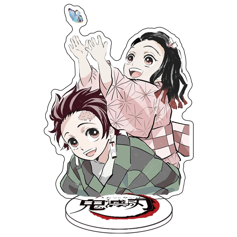 Demon Slayer Figure Kimetsu No Yaiba Acrylic Stand Anime Standee Kamado Nezuko Kamado Tanjirou Figure Model Plate Figurine Gift