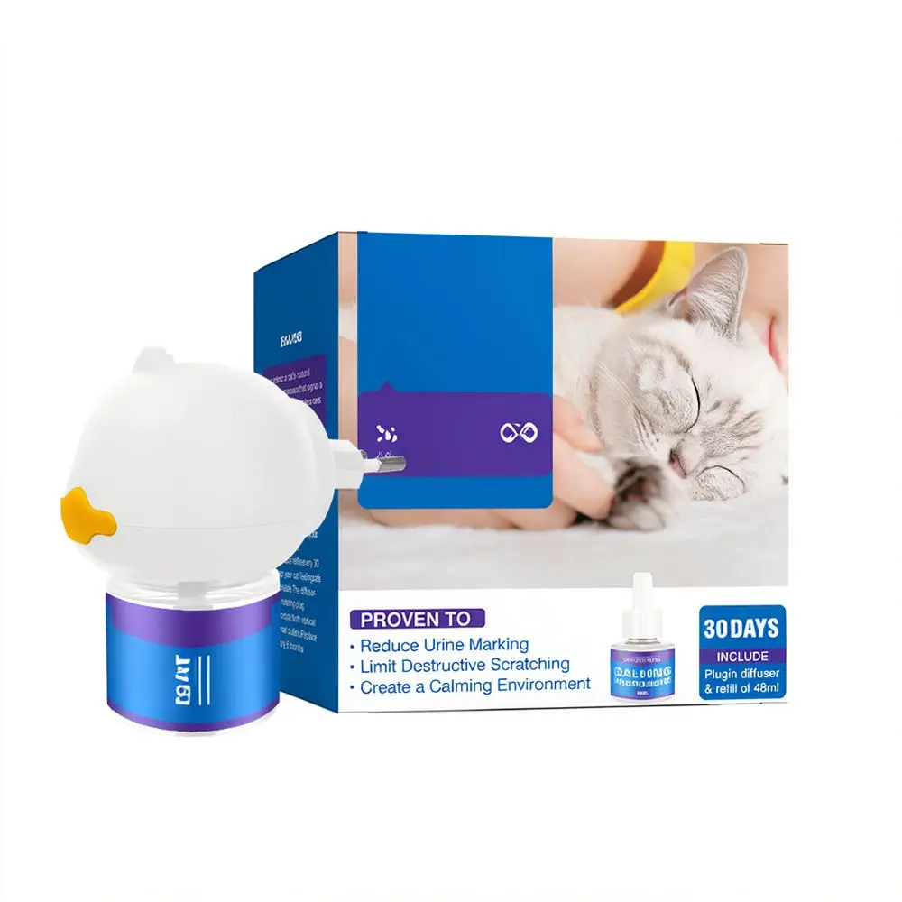 Pet Calming Pheromone Diffuser For Cats Anxiety Relief Stress Reduction Comfort Aid Behavioral Support System