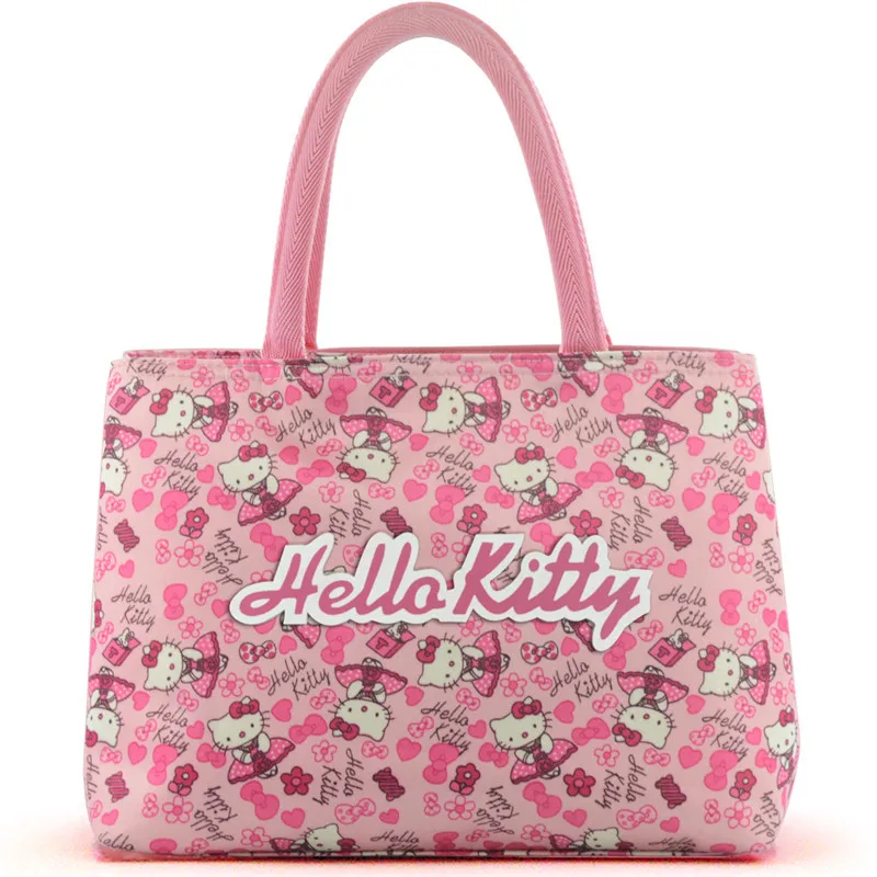 Hello Kitty Purses and Handbags Thicken Water Proof Oxford Cloth Printed Tote Bag Sanio Bags for Women Cute Cartoon Storage Bag