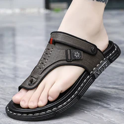 Flip flops casual sandals summer new outdoor anti slip waterproof beach shoes fashion soft sole breathable dual-purpose slippers