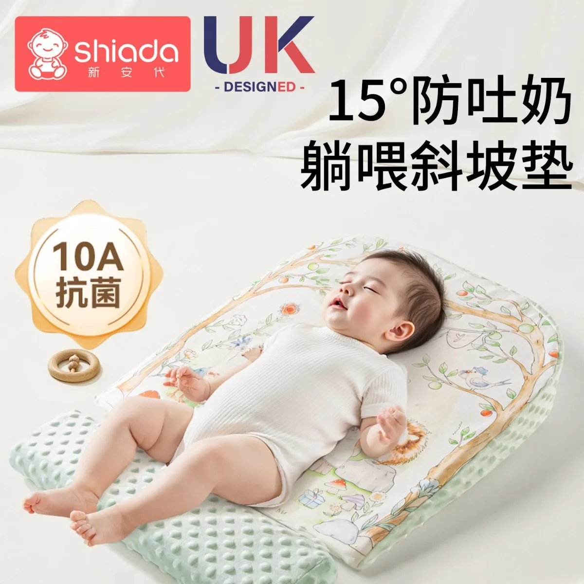 Newborn Baby Anti Spitting Slope Pad Baby Anti Overflow Choking Slope Pillow Side Lying Breastfeeding Tool Nursing Pillow