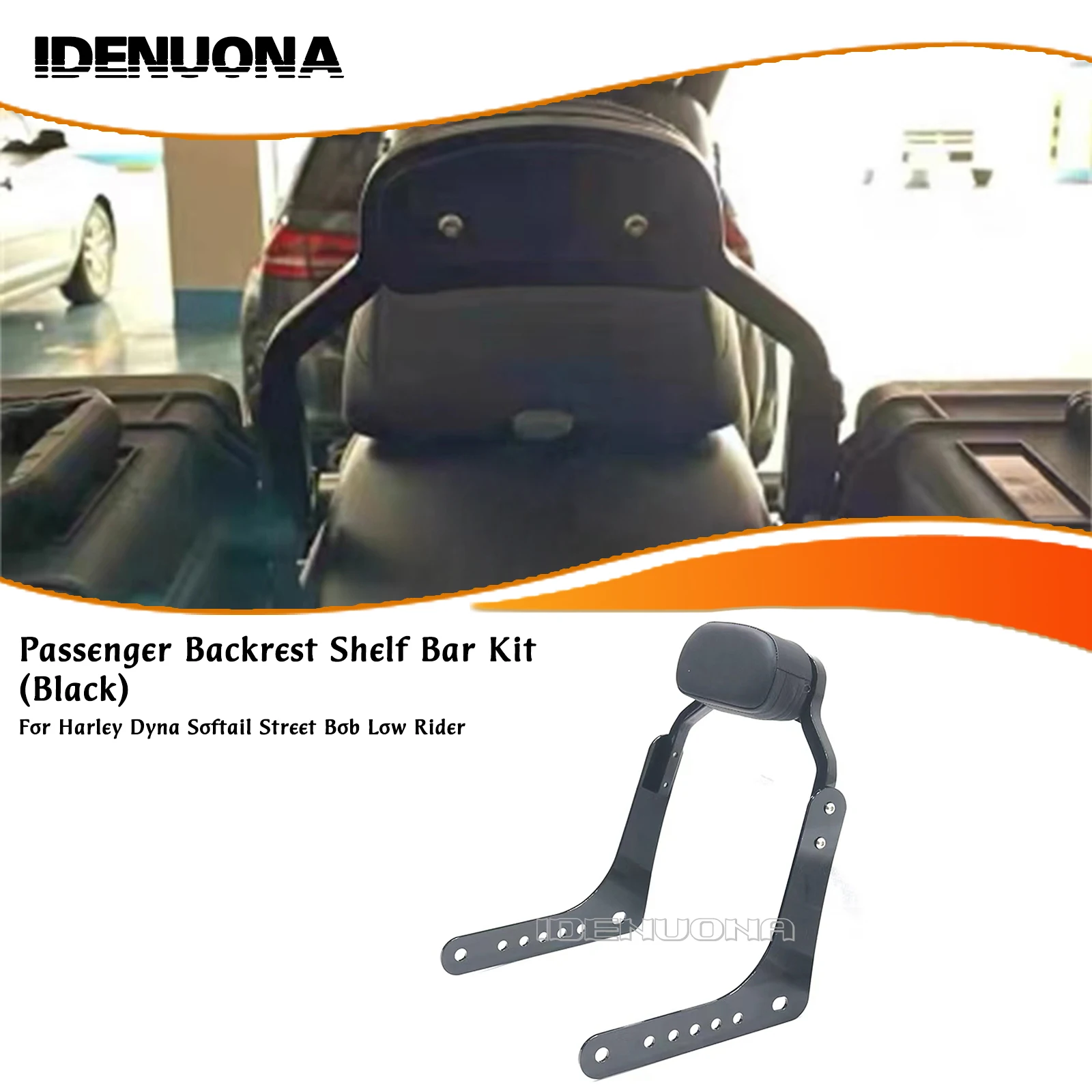 

Motorcycle Passenger Backrest Shelf Rest Bar For Harley-Davidson Dyna Softail Street Bob Fat Bob Low Rider Wide Glide FXDWG FXD