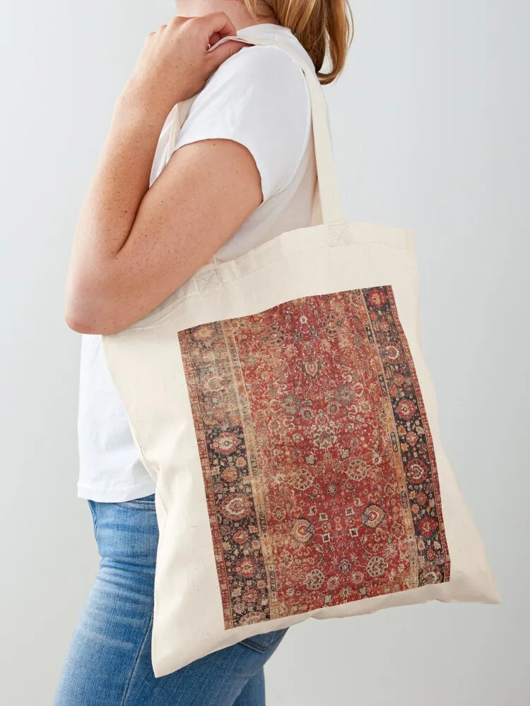 

17th Century Afghanistan Rug Print Tote Bag free delivery bags foldable reusable bag cute pouch bag Canvas stote
