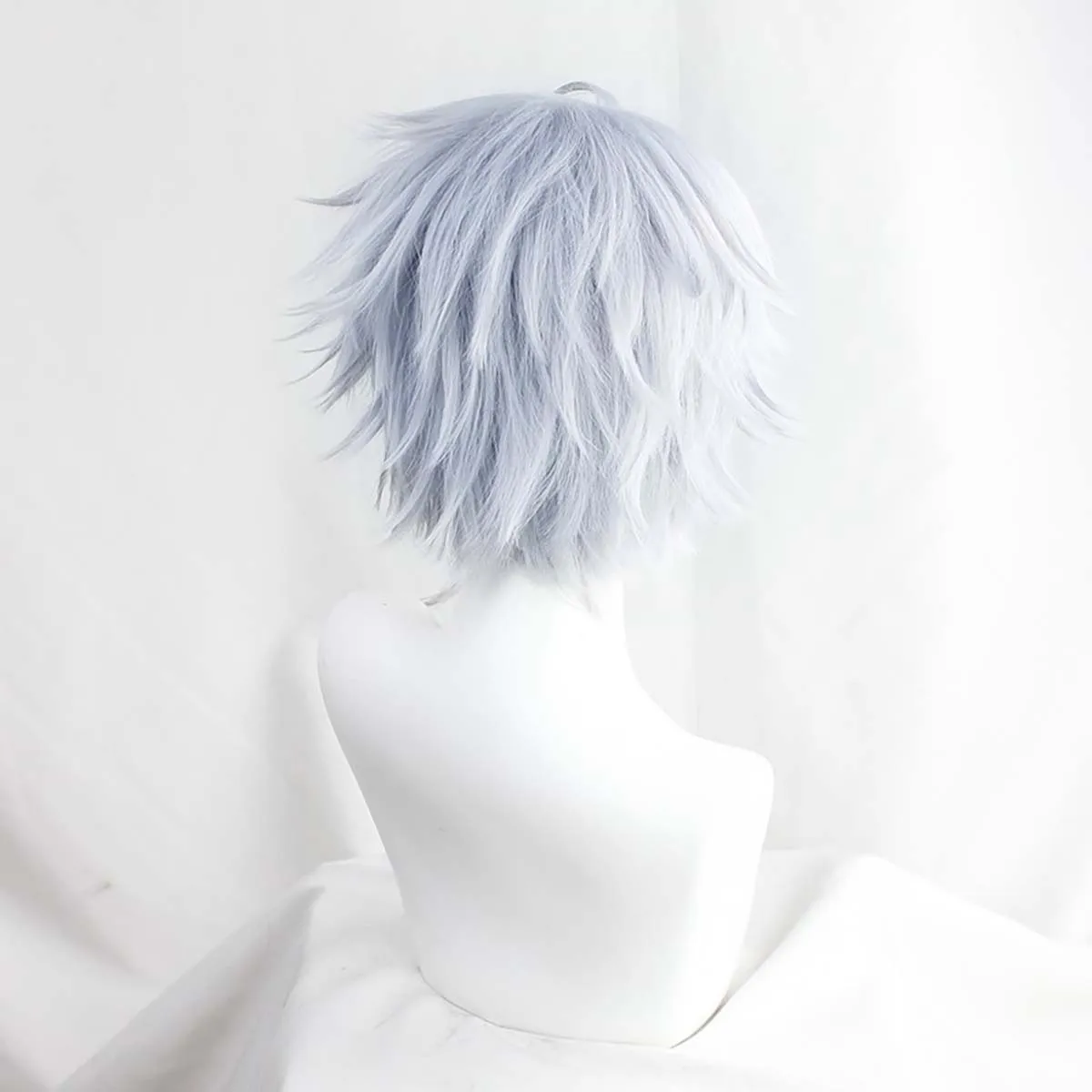 Men Twisted Wonderland Azul Ashengrotto Costume Cosplay Light Blue Grey Hair Wig