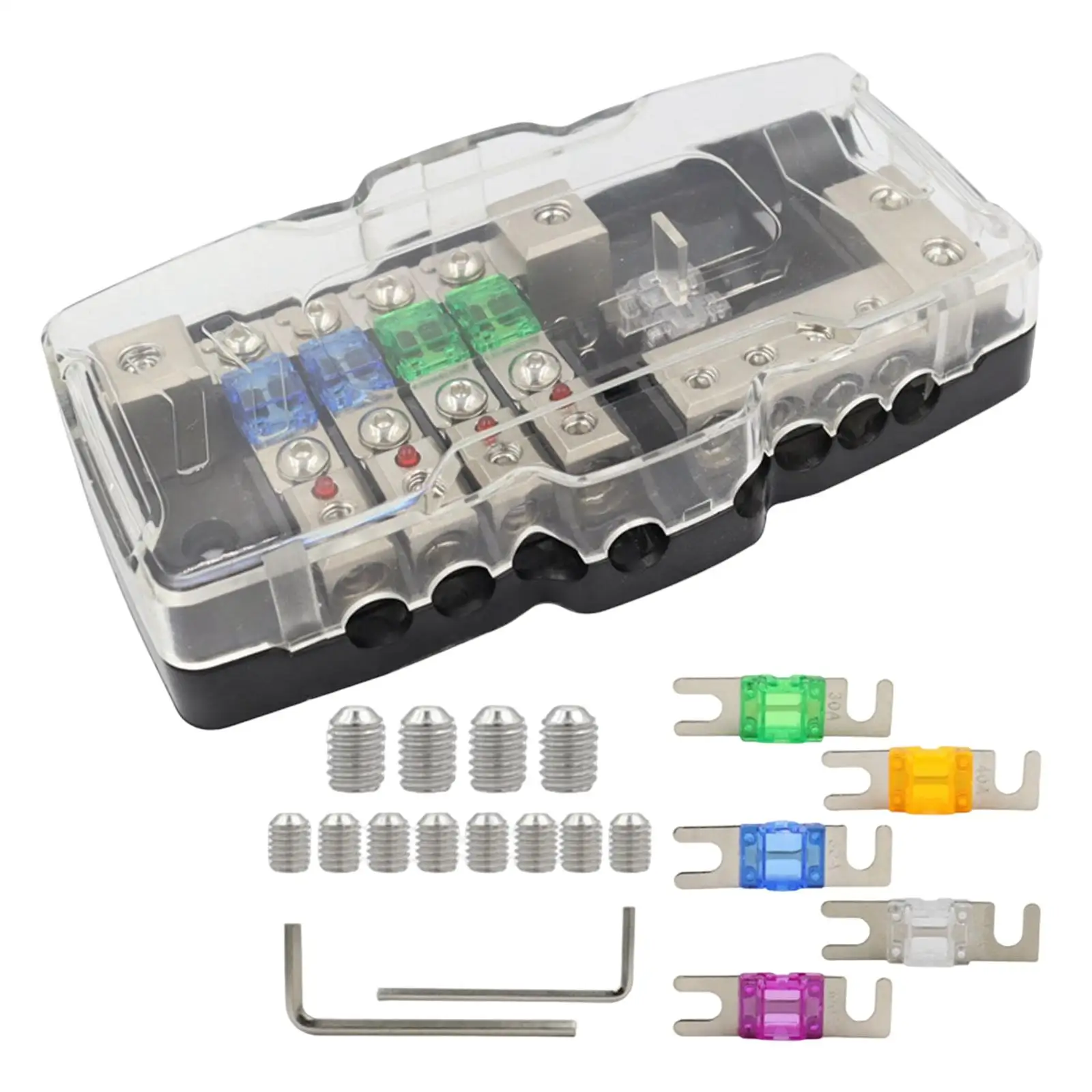 Mini 120A Anl Fuse Holder with Fuse 12V-32V DC Fuse Block for Car Audio System Protection Reset Fuse Holder Circuit Breaker view 3