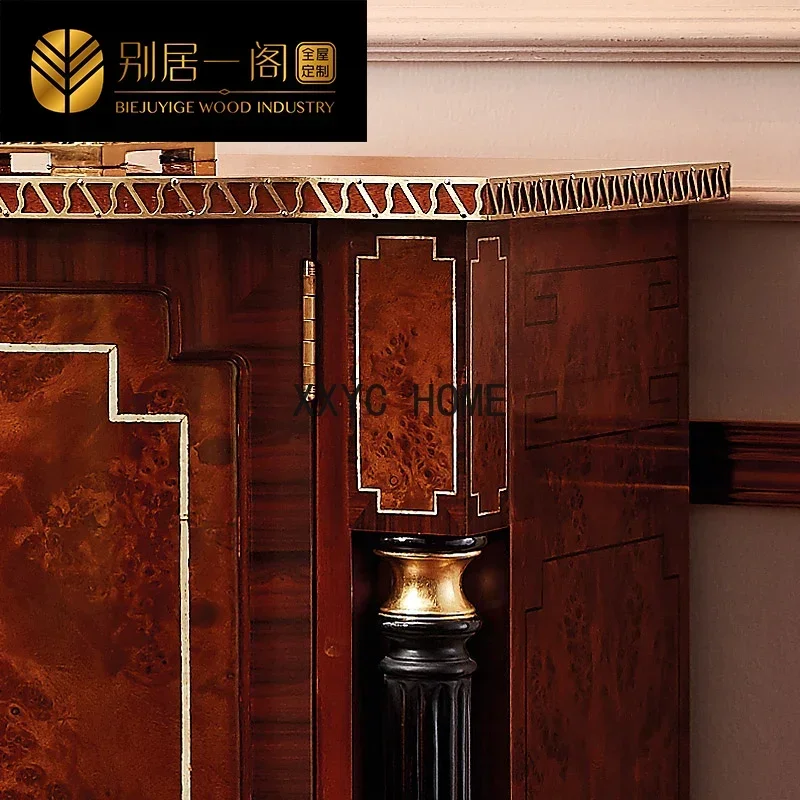 Britse Acajou Alexander luxe massief houten dressoir, lockerkast