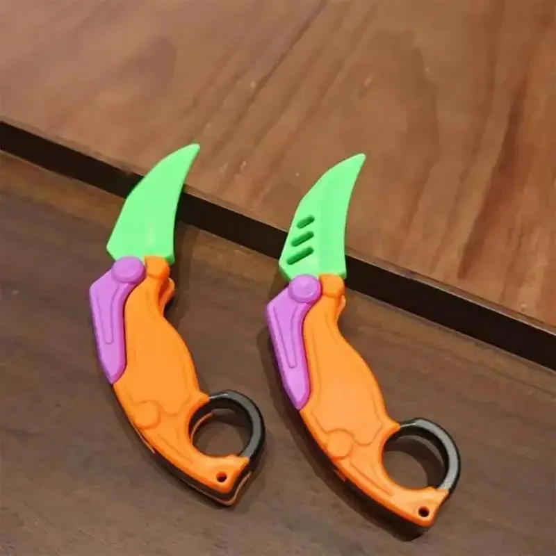 3D Printed Claw Knives Toys Gravity Radish Knife Foldable Toy Knives Fidget Knife Sensory Push Stress Toys Gift For Adults Kids