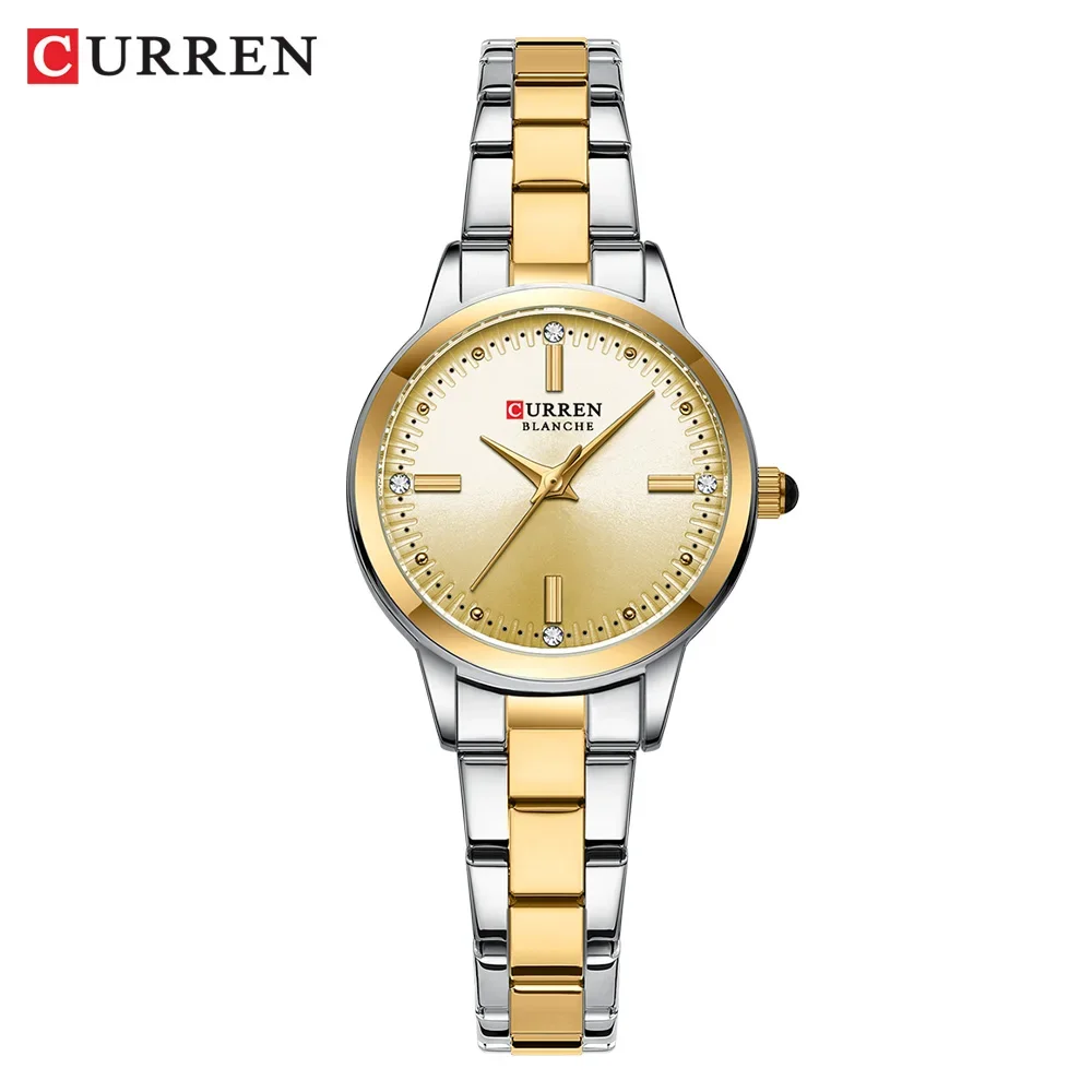 CURREN Damenuhren, modisch, Original-Quarz-Armbanduhr für Damen, römisches Zifferblatt, schillernder Diamant, wasserdicht, leuchtend, luxuriös, neu 10