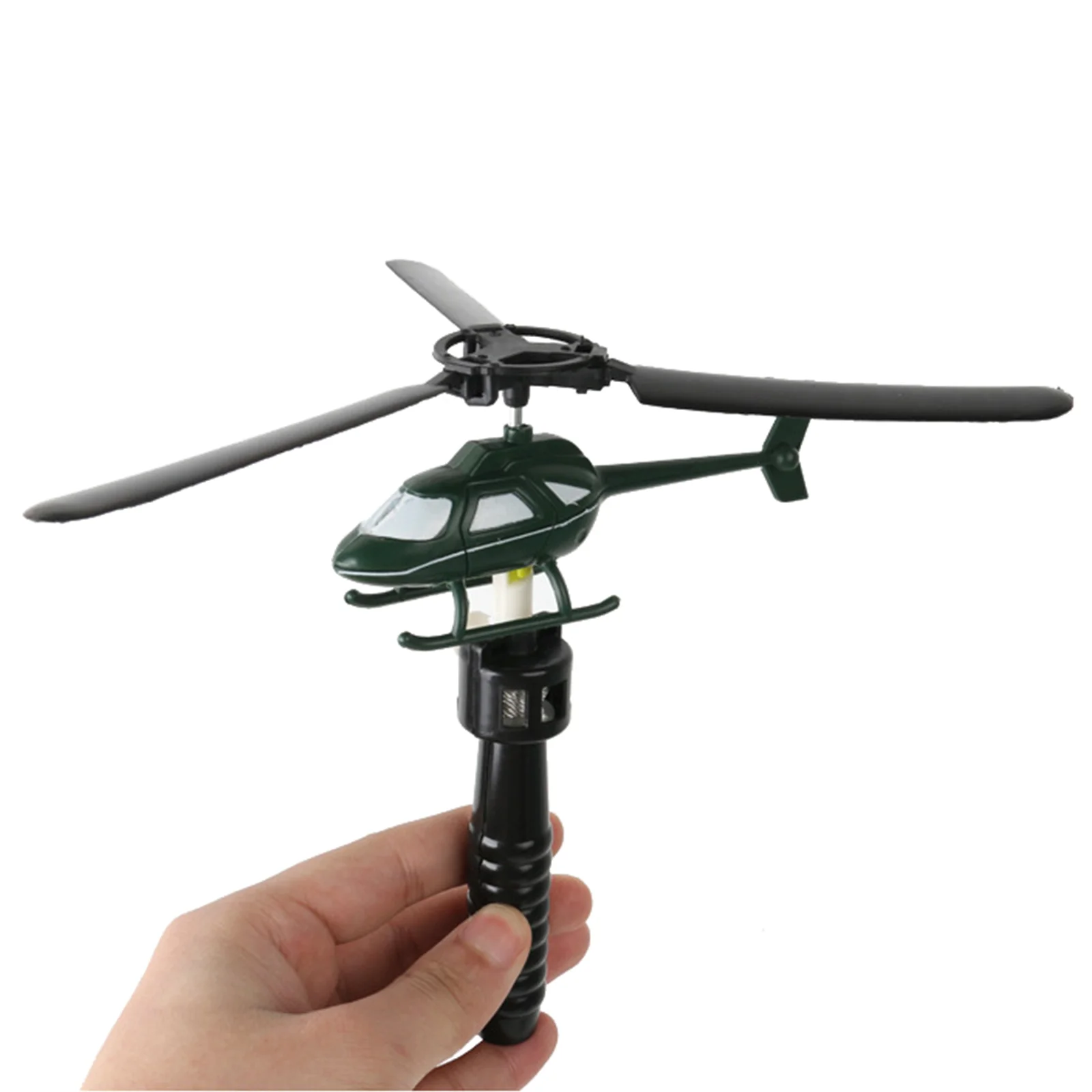 Juguete de helicóptero con cuerda para tirar, juguete creativo y divertido de helicóptero, juguete de regalo educativo para niños (Color aleatorio)