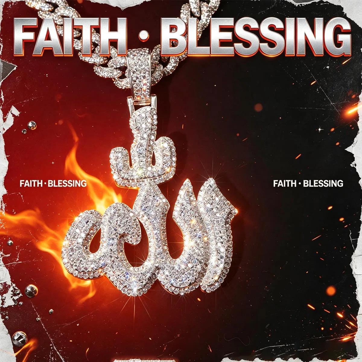 Sparkling Iced Out Allah Arabic Pendant Full Paved Shiny Zircon Stone 18K Gold Plated Bling Charm Rapper Unisex Street Fashion Accessory For Party Club Matching With Miami Cuban Link Chain Religious Muslim Jewelry Gift For Men Boy Hip Hop Faith Believers