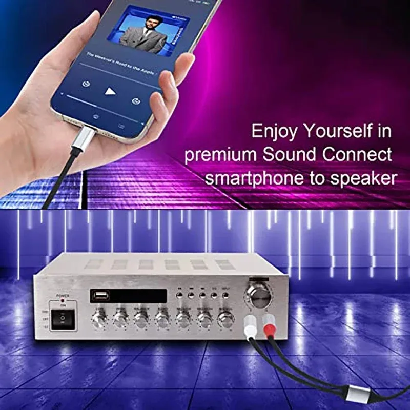Audio cable 1/2 suitable for Apple Type-C to 6.35 dual channel amplifier audio cable, mixing console connection cable view 5