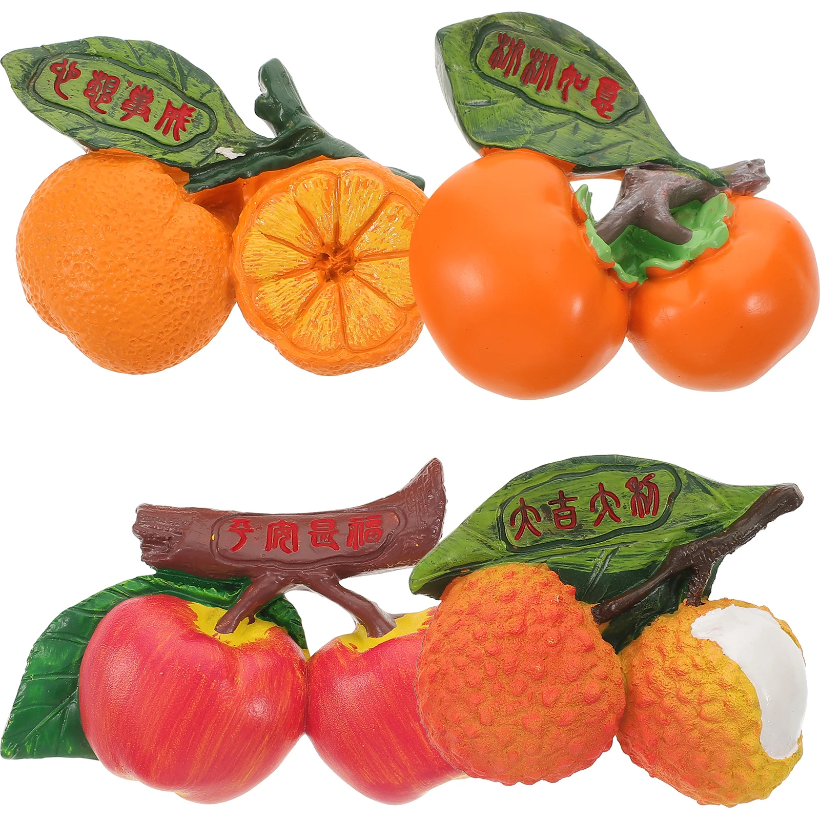 

4 Pcs Fruit Fridge Magnet Cartoon Food Refrigerator Sticker Refrigerators Magnets for Stickers Decoration