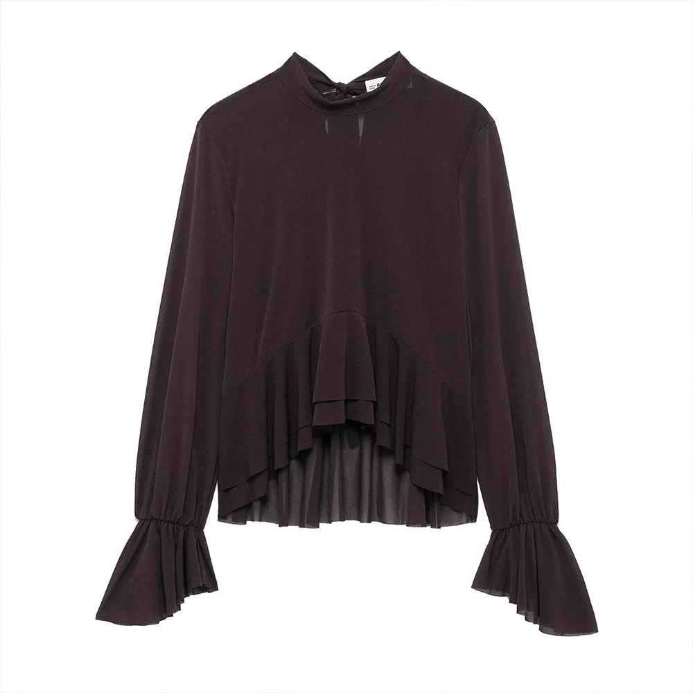 

2025 new women's clothing European and American style elegant and casual design butterfly knot layered decorative top