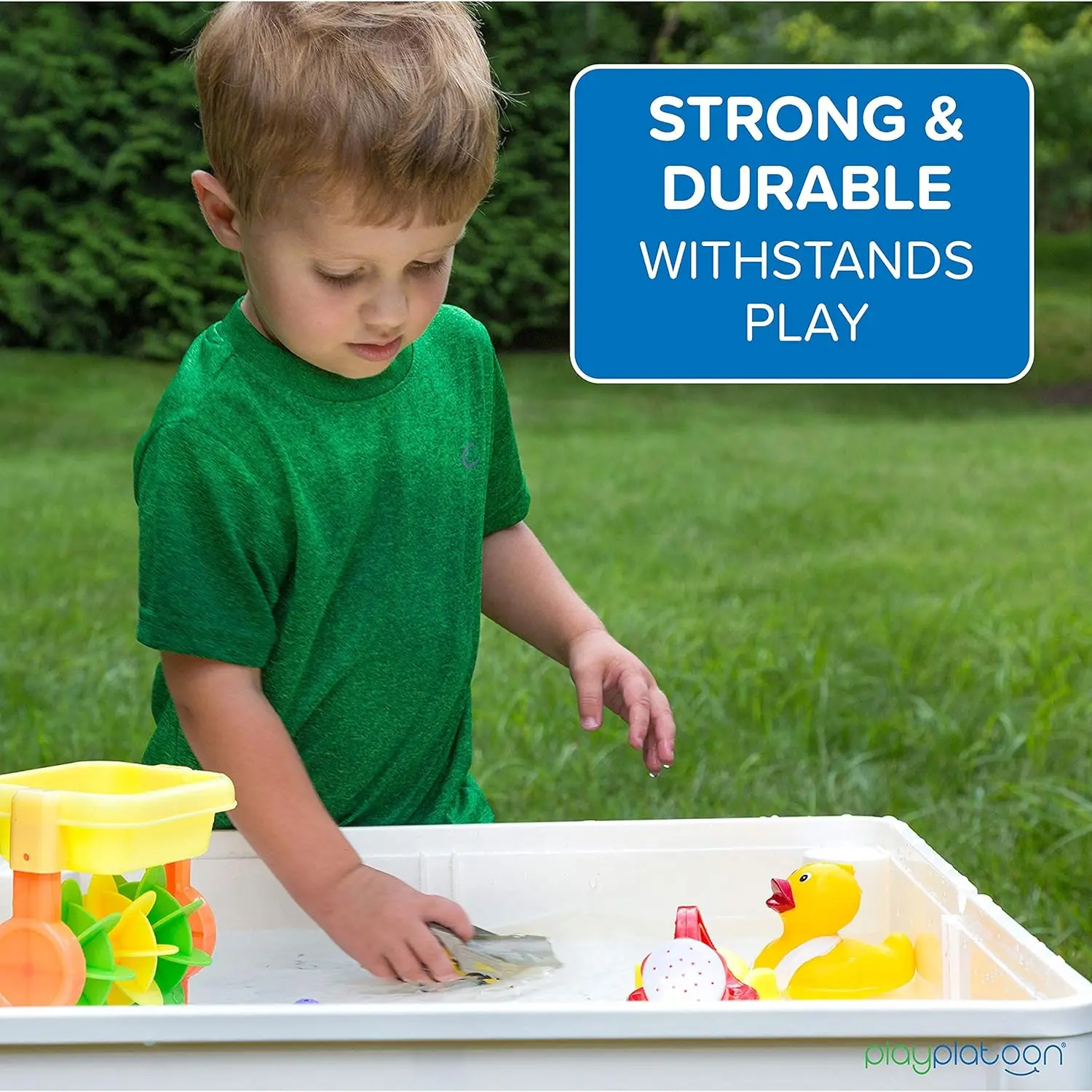 

Kids Activity Table and Chair Set, Activity Table for Toddlers, 5-in-1 Sensory TableBuilding Block Table