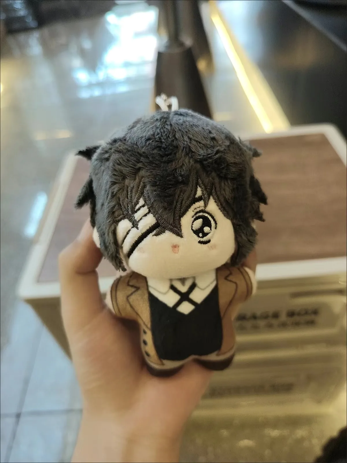 10 cm anime bungo cães vadios dazai osamu mini brinquedos de pelúcia de um olho dango estrela do mar corpo algodão fofo bonecas presente de natal de halloween