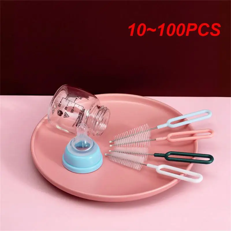 10~100PCS Nylon Bristles Thorough Cleaning Innovative Design Efficient Convenient Kitchen Supplies Cleaning Brush Easy To Use