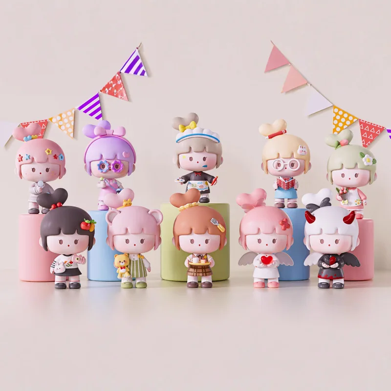 

50% Off Authentic Cute Style Blind Box Candy Series Desktop Ornaments Figurines Holiday Gifts For Girls Trendy Collectible Toys