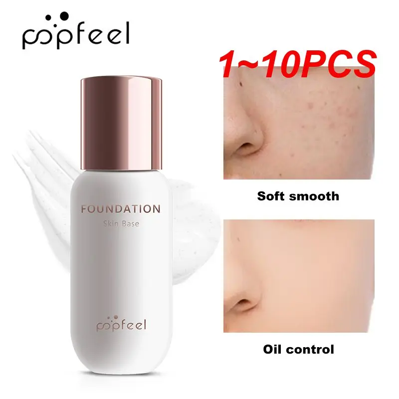 

1~10PCS Goat Milk Magical Moisturizing Face Foundation Change Color Makeup Base Brighten Skin Tone Concealer Foundation TSLM1