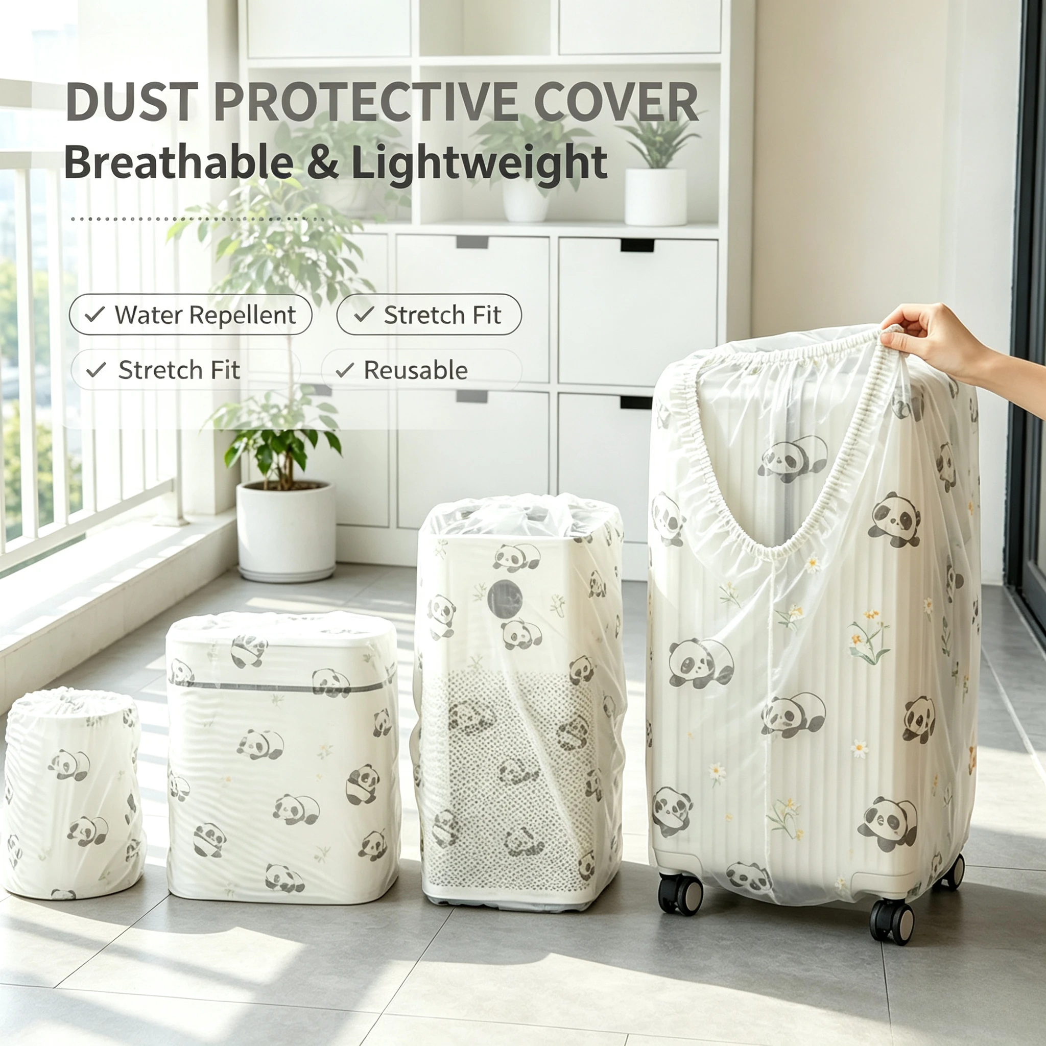 All Size Disposable Non Woven Suitcase Protector Full Dust Rain Cover Travel Luggage Shield For Baggage Storage Use