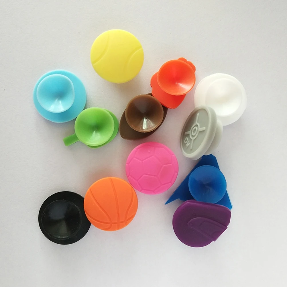 

24 PCS Glass Stickers Silicone Charm Suction Cups Recognizer Markers Label