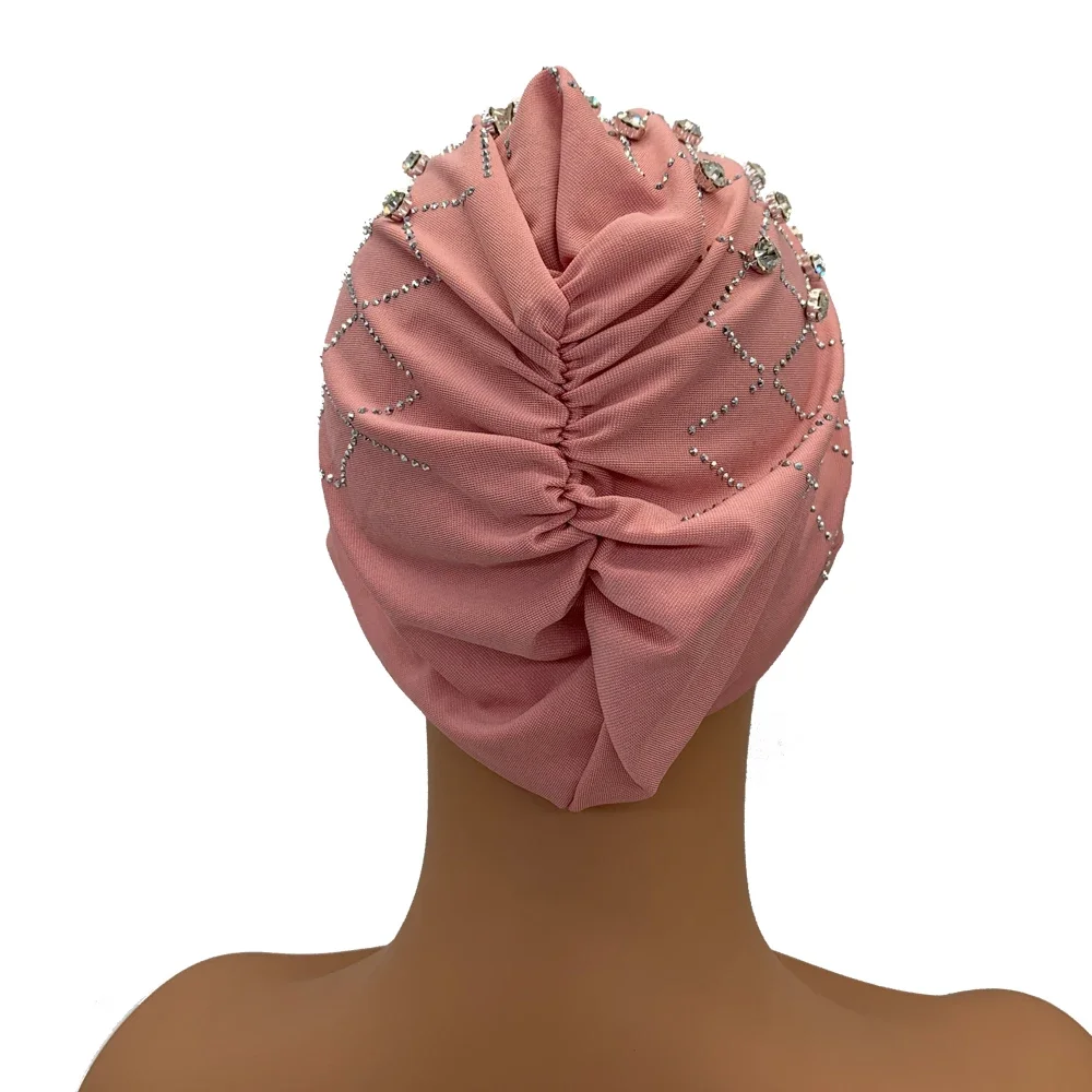 Muslim Inner Hijabs Islam Under Scarf Cap Stretchy Headscarf Bonnet Turbante Mujer Rhinestone Head Wraps for Ramadan Women