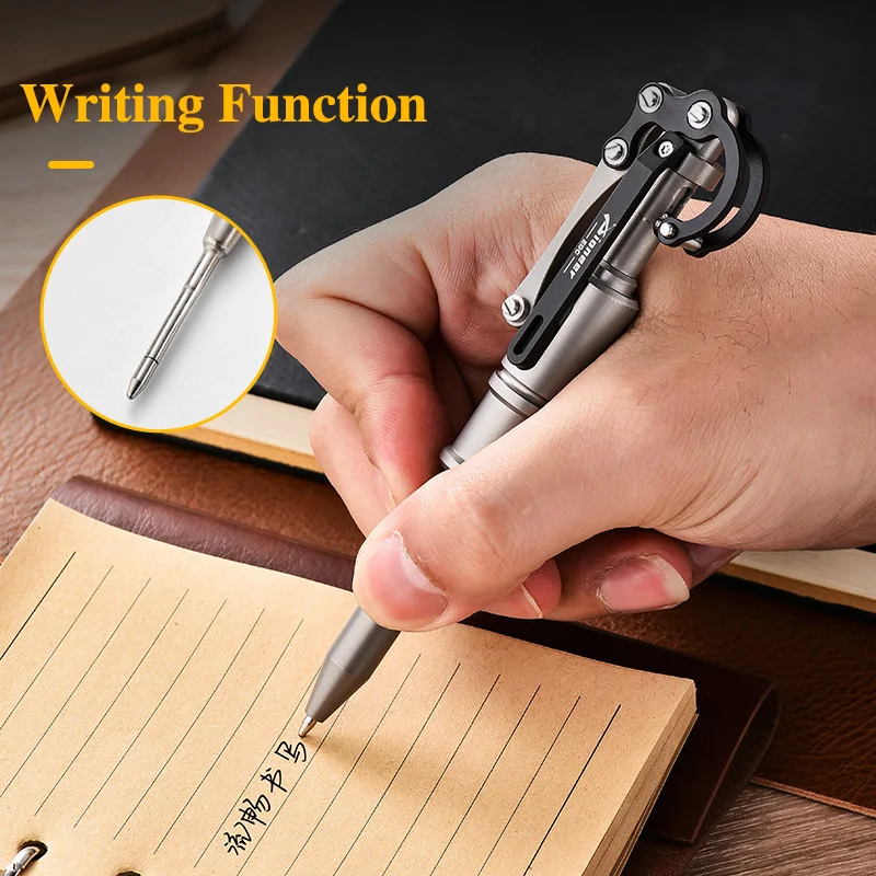 Titanium Alloy Tactical Pen, Outdoor Multifunctional EDC Self-Defense Metal Pen, Signature Pen, Cross-Border Business Gift Pen