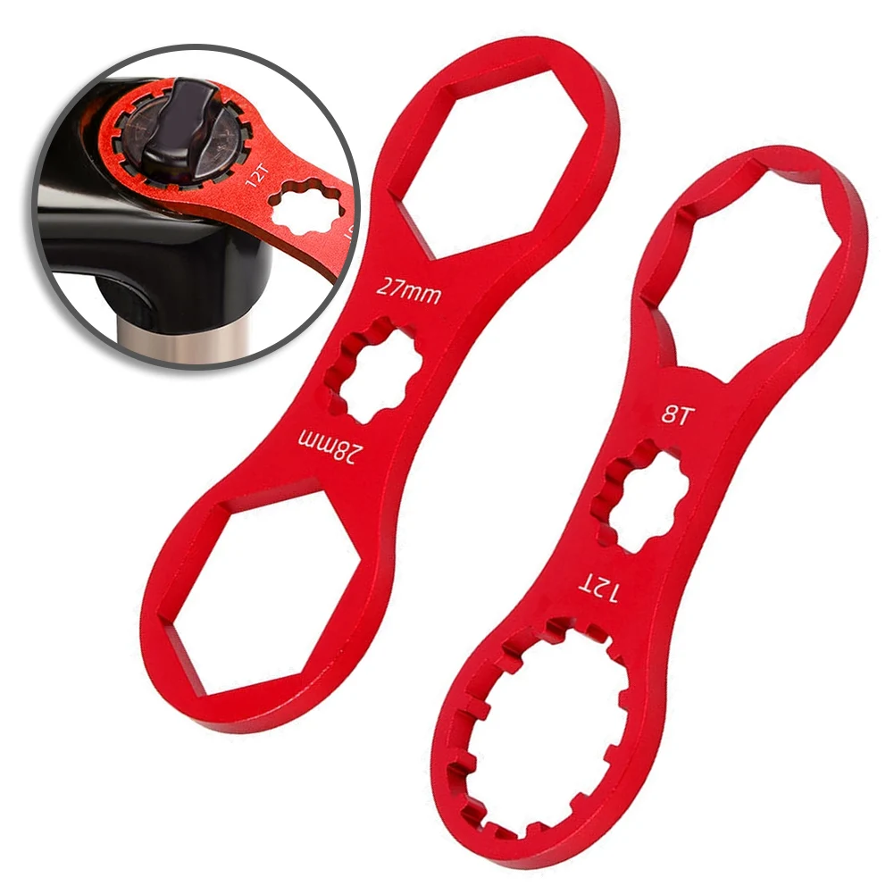 1pc Bike Front Fork Shoulder Wrench Tool For Mountain Bikes Optimized For Tight Space And Repeatable Adjustment Accuracy