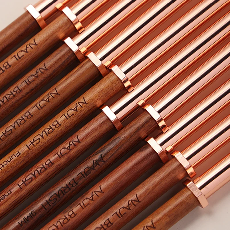 6/9/11/12mm固定ハンドルネイルアートライナーブラシ ジェルネイルブラシ ジェルネイルポリッシュペイントブラシ 描画用