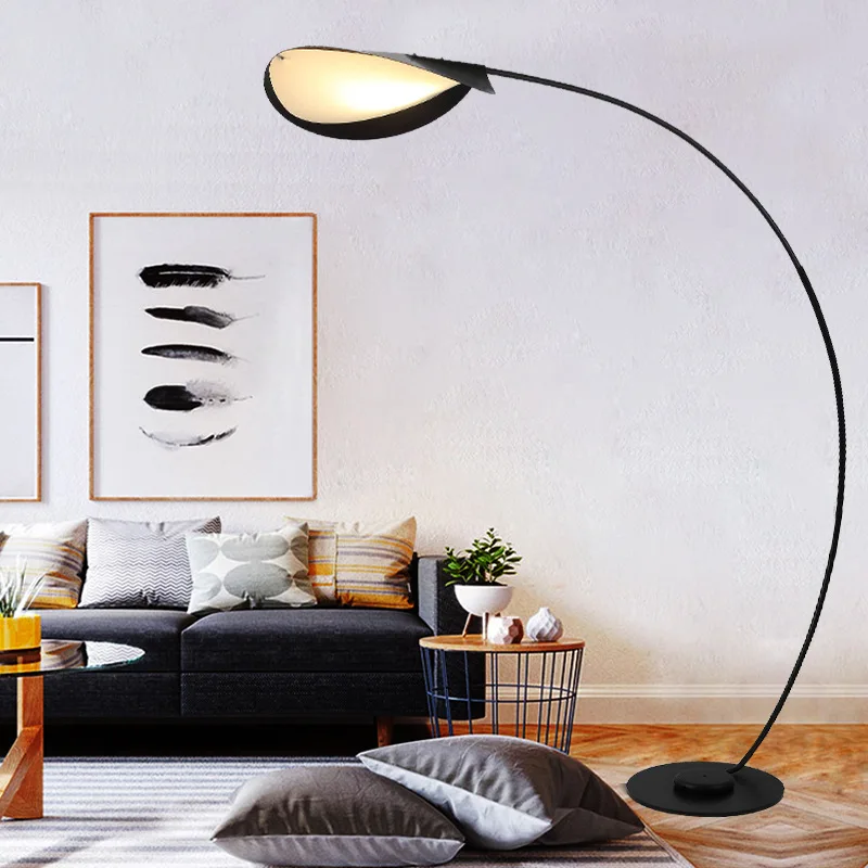 Nordic Parabola LED Floor Lamp black Floor Lamp Standing Light for Bedroom Living room Decoration Standing lamp Fixture