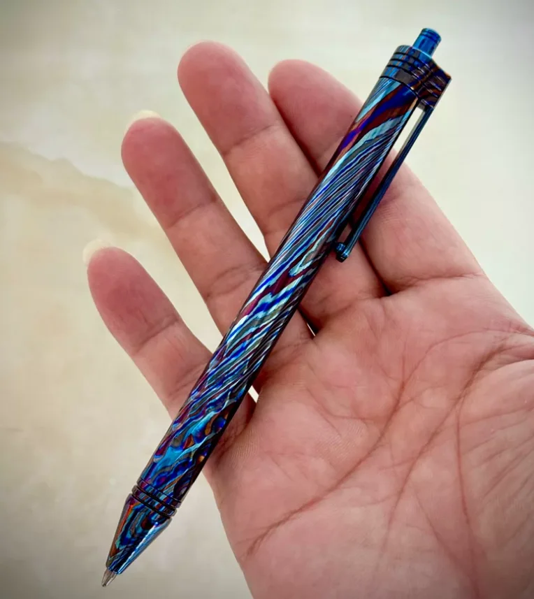 Used EDC Waterdrop Pattern Bill Pen Mulberry Fish Head Bill Pressing Style zircuti pen fitget decompression toy