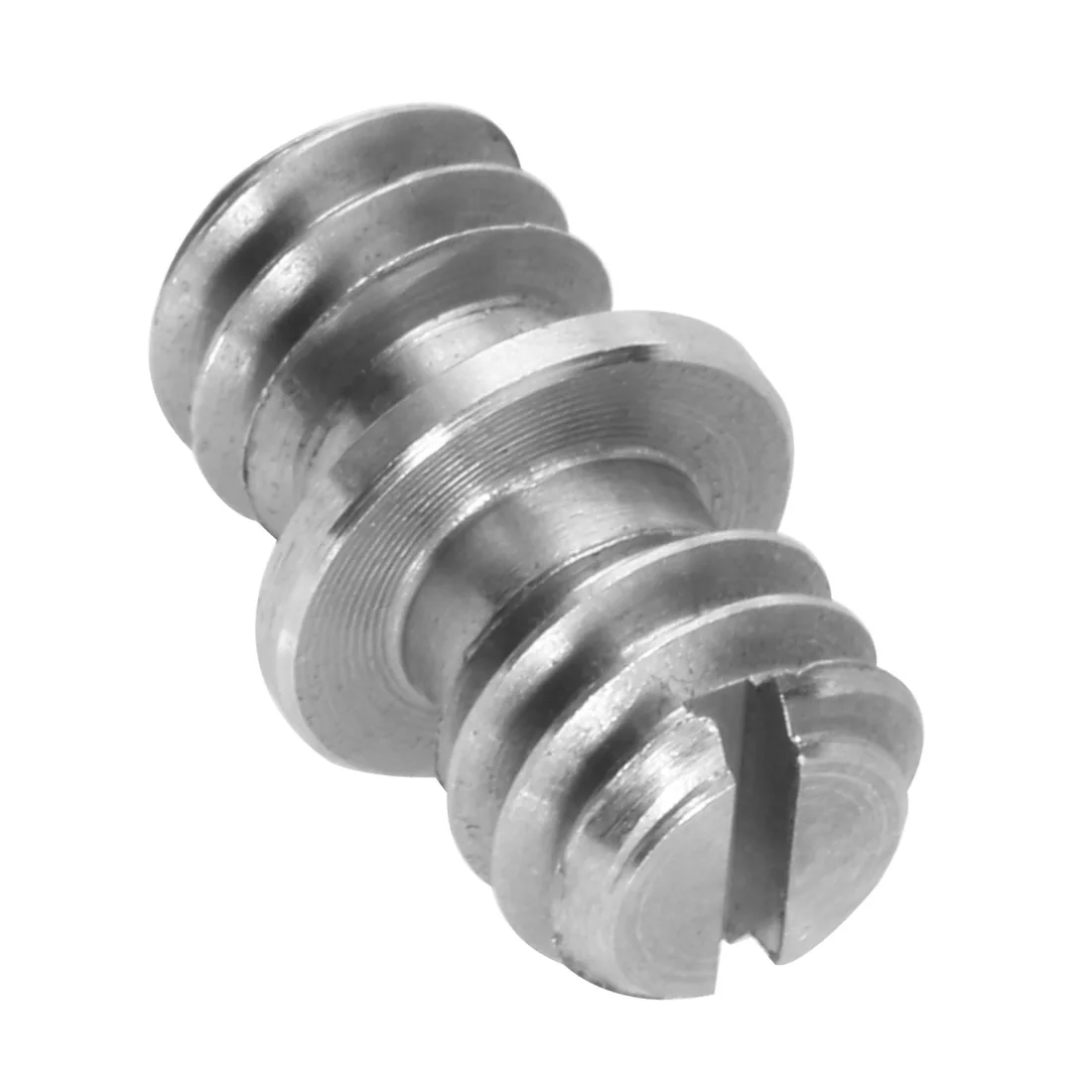 Edelstahl 1/4 Zoll Stecker auf 1/4 Zoll / 3/8 Zoll Außengewinde Adapter 1/4 Zoll Doppel-Stecker-Schraubenadapter Stativständer Kamerazubehör – Detail 3