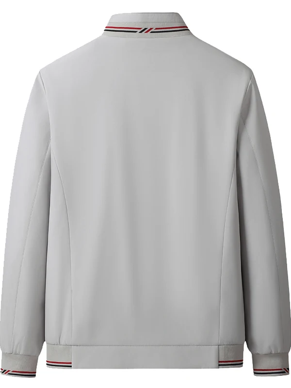 

Busin повседневная мужская куртка, весна-осень, новинка, универсальный воротник-стойка, ветрозащитное волокно из полиэфирного волокна, длинная застежка-молния све