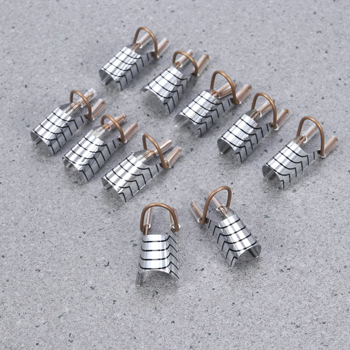 15 stuks verlengingsformulieren metaal aluminium herbruikbaar zilver voor gel manicure nail art tool salon thuisgebruik nagel schoonheidshulpmiddelen