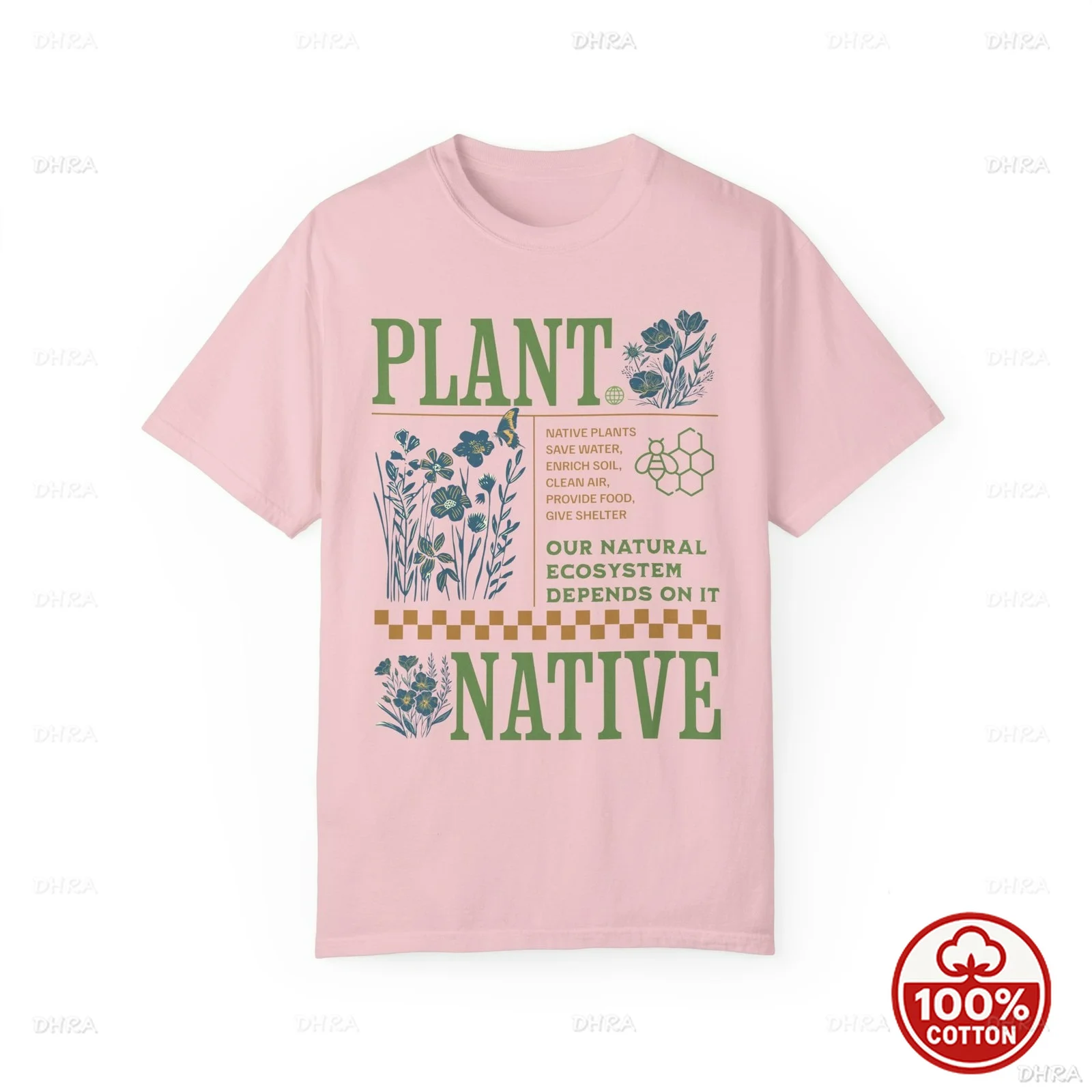Plant Native T-Shirt Eco Friendly Botanical Graphic Print Top