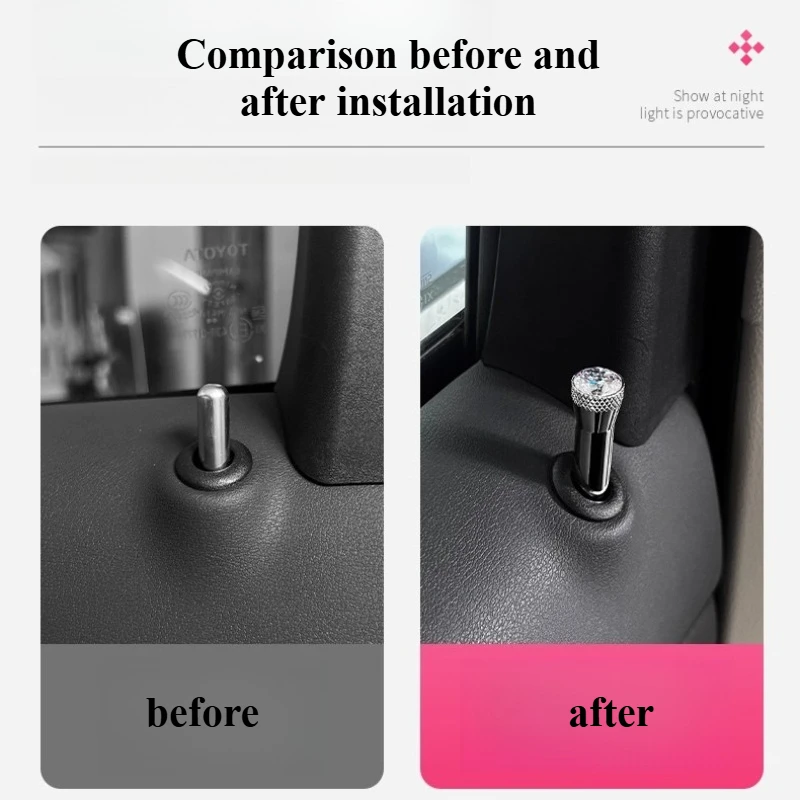 For Toyota Alphard Vellfire 2024 Front Row Crystal-like Door Handles & Window Switch Caps Car Accessories Crystal-like Tools