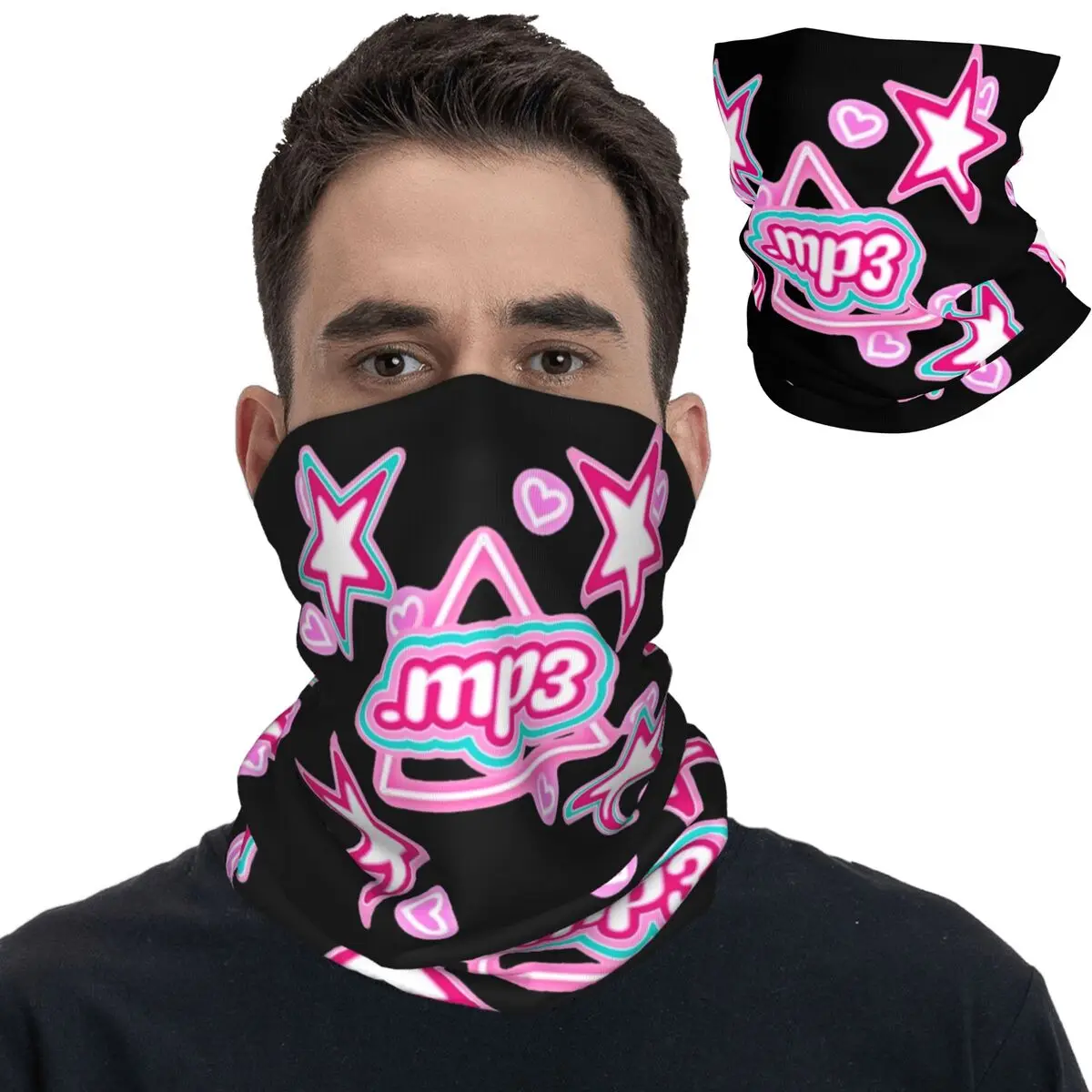 

Emilia Mernes Singer Bandana Neck Cover Printed Balaclavas Magic Scarf Multi-use Headwear for Men Women Adult Washable
