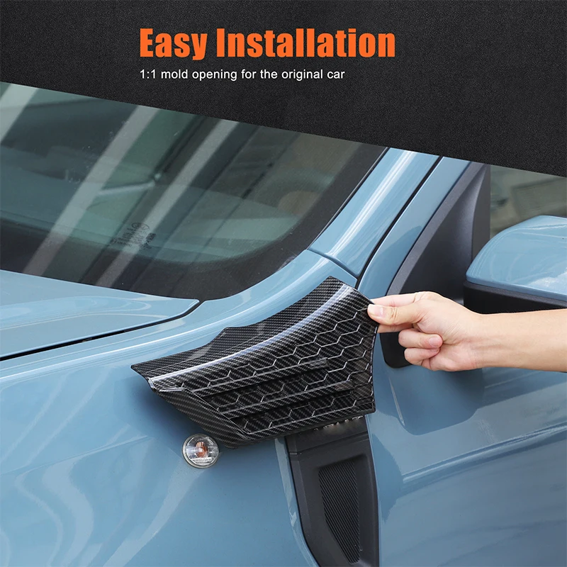 

For Ford Maverick 2022-2025 ABS Car Hood Side Fender Panel A-Pillar Base Decoration Frame Trim Sticker Auto Accessories