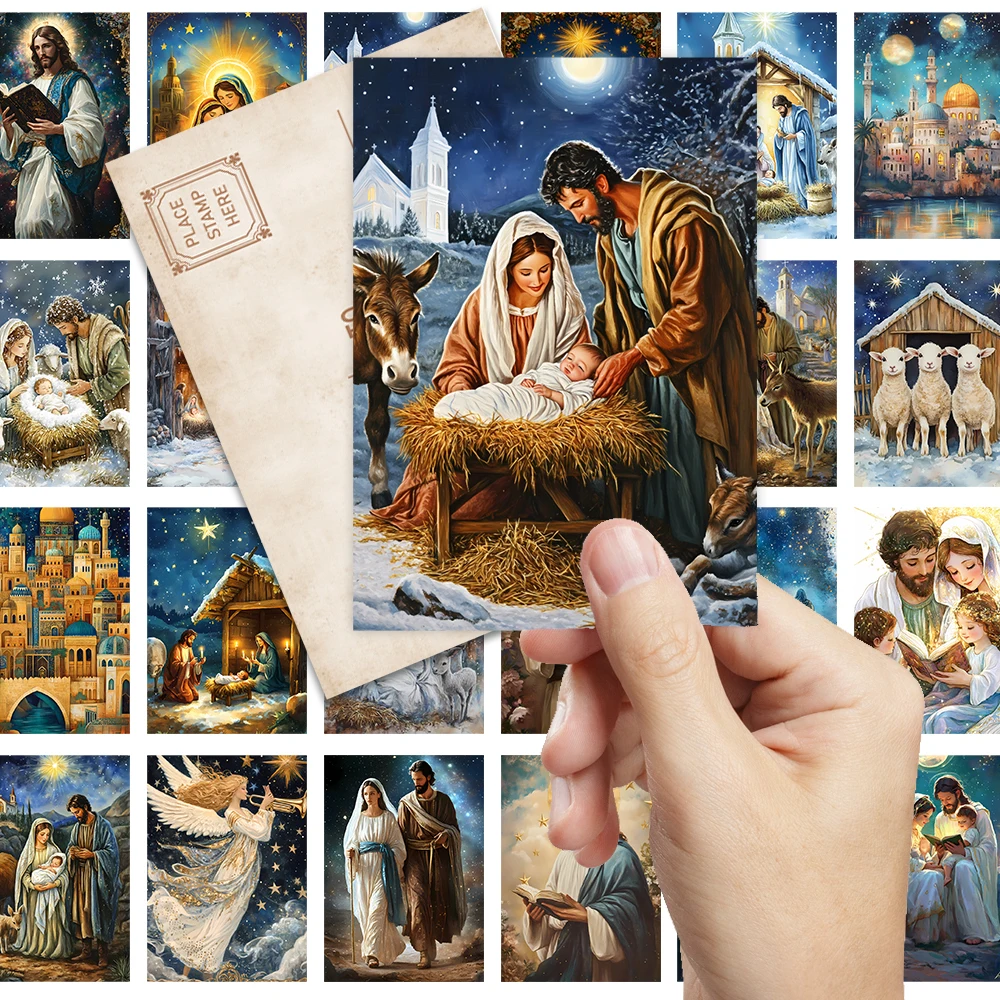 32cps, Weihnachtskarten, Die Geburt Jesu, Geburtstags-/Jubiläumsgeschenke, Sammlerstücke, geeignet zum Verschenken, verschickbar. – Detail 3