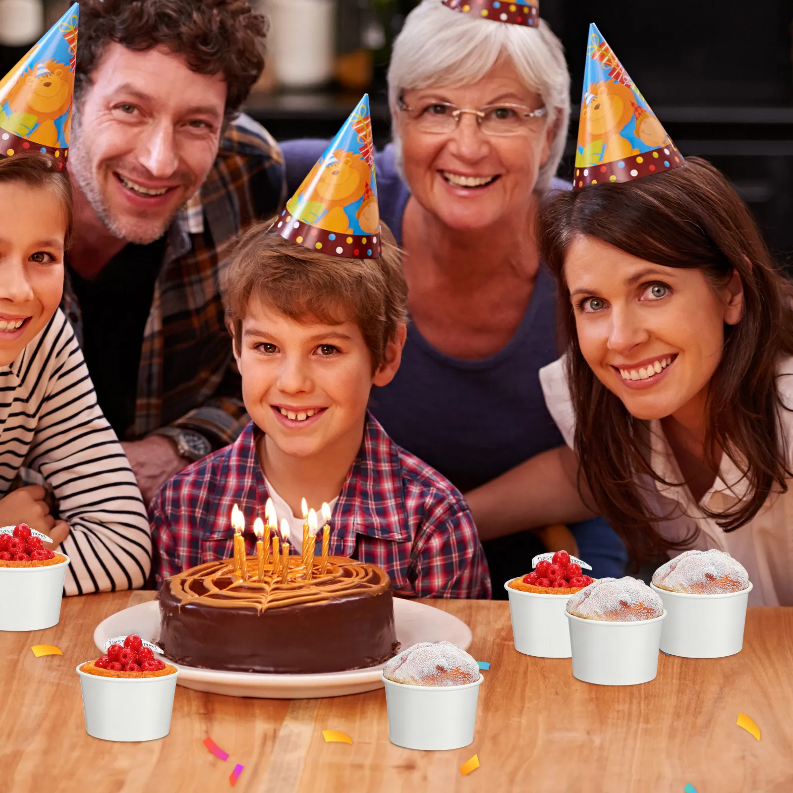 

100Pcs 3Oz Leak Proof Disposable Dessert Cups Ice Cream Pudding Yogurt Container for Mousse Jelly Cake Snack Storage