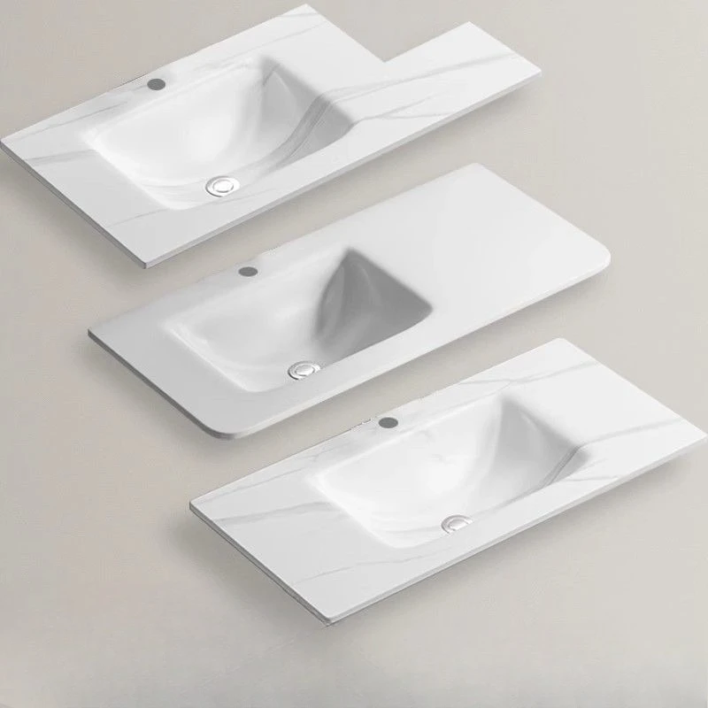 

Встраиваемая двойная керамическая раковина с закругленными углами, комбинированная раковина для ванной комнаты