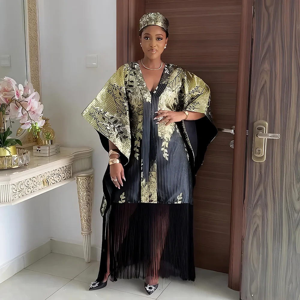 

African Print Dresses for Women Tassel Boubou Robe Traditional Africa Clothing Dashiki Ankara Outfits Gown Abayas Kaftan Dress