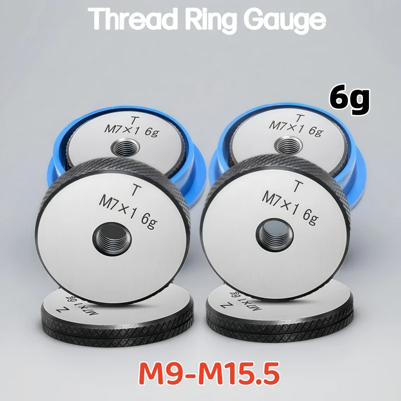 

6g Thread Ring Gauge Set M9-M15.5Measurement Tool 1 GO 1 NOGO for Precision Engineering And Manufacturing