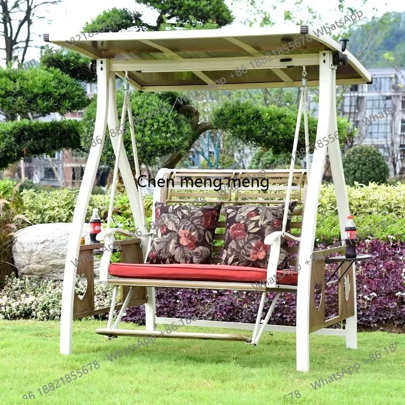 

Metal Aluminum Frame Outdoor Swing Chair Swing with Canopy Patio Garden Balcony Bed Rocking Swing Chair Customized