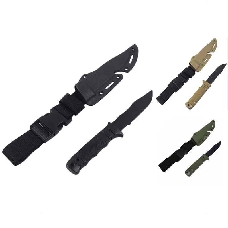 zlangsports 1:1 Tactical Airsoft Rubber Knife Military Training Martial Arts CS Cosplay Halloween Soft Knives Dagger Model